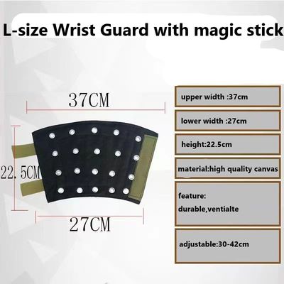 PBLOG Grube płótno i pierścienie ze stali nierdzewnej w wielu rozmiarach Ochraniacz nadgarstka z magicznym kijem Anti-cut do obróbki szkła